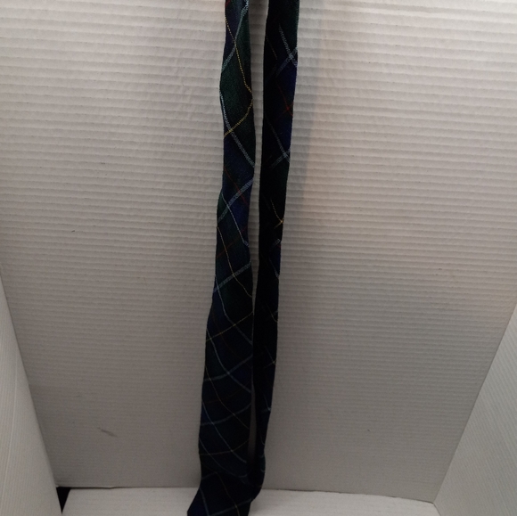 Lochcarron Of Scotland 3.75 x 56 Blue Green Wool Plaid Gordon Clan Tartan Tie - Picture 2 of 12